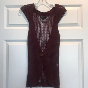 Burgundy Knit Vest